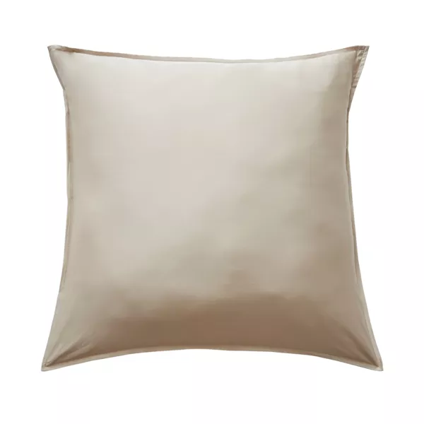 Quadratische Bambus-Satin-Kissenhülle (80 x 80 cm) Sienna Beige