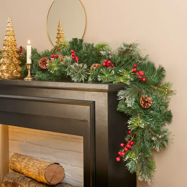 Guirnalda de abeto Ipswich (180 cm - D31) Verde nevado