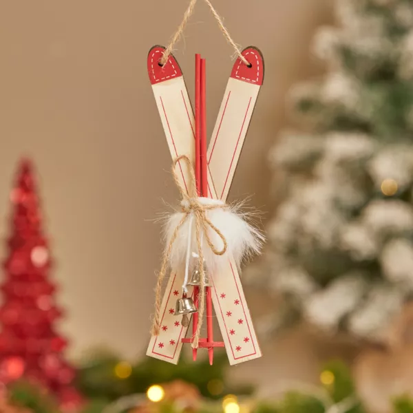 Par ski til oph�ng i tr� (H17 cm) Manigod Natur