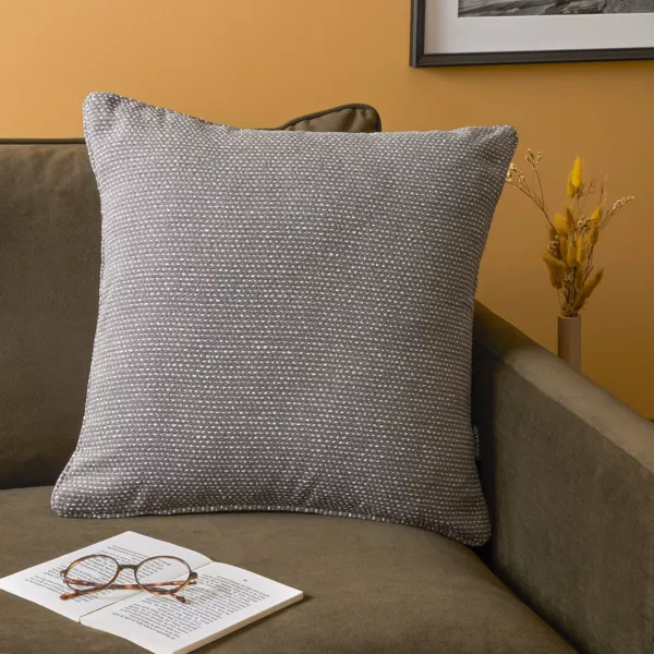Coussin carr� tiss� (50 x 50 cm) Oscar Gris anthracite