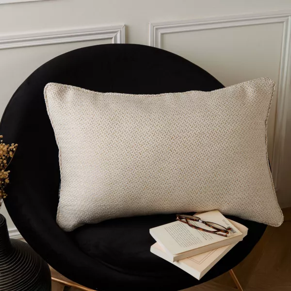 Coussin rectangulaire effet chin� (40 x 60 cm) James Beige sable