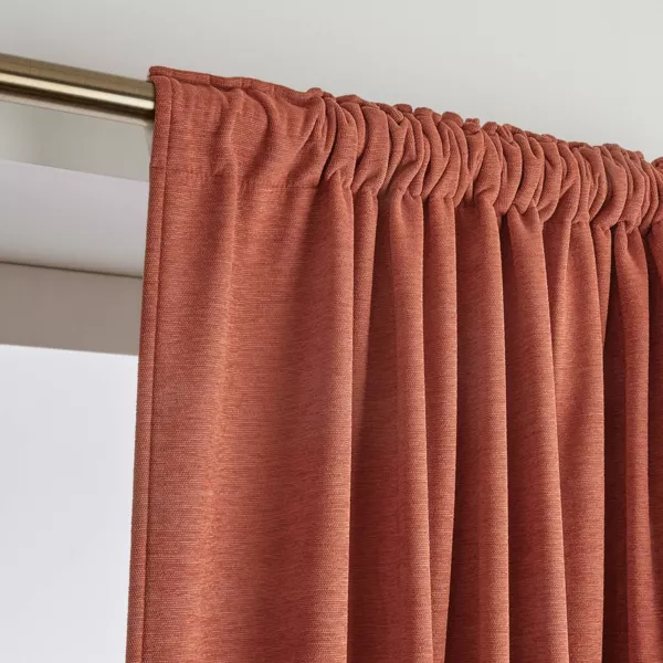 Rideau obscurcissant thermique galon fronceur (140 x 240 cm) Minuit Terracotta