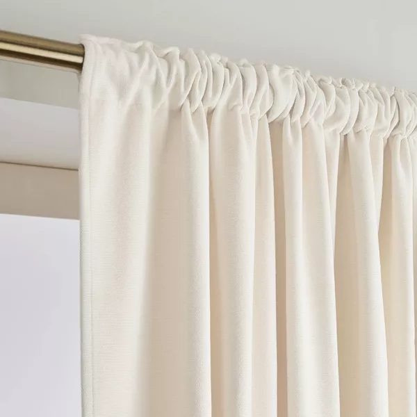 Rideau obscurcissant thermique galon fronceur (140 x 240 cm) Minuit Beige sable