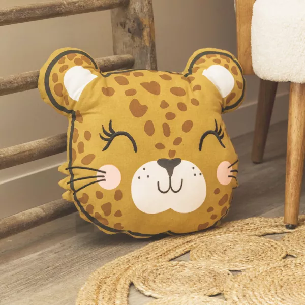 Cuscino rettangolare per bambini in cotone (45 x 40 cm) Lola Caramel