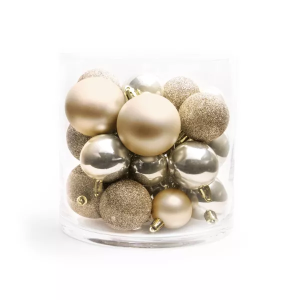 Set van 30 kerstballen New Alpine Mix parelwit