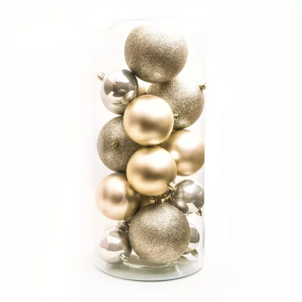 Lot de 20 boules de No�l assorties New Alpine Perle