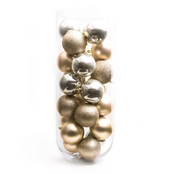 Lote de 30 bolas de Navidad (D80 mm) New Alpine Perla