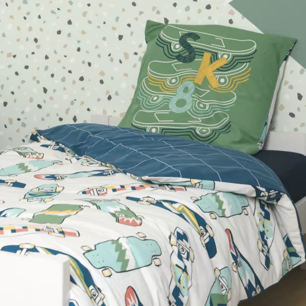 Kinderbettw�sche-Set aus Baumwolle (140 x 200 cm) California Blau