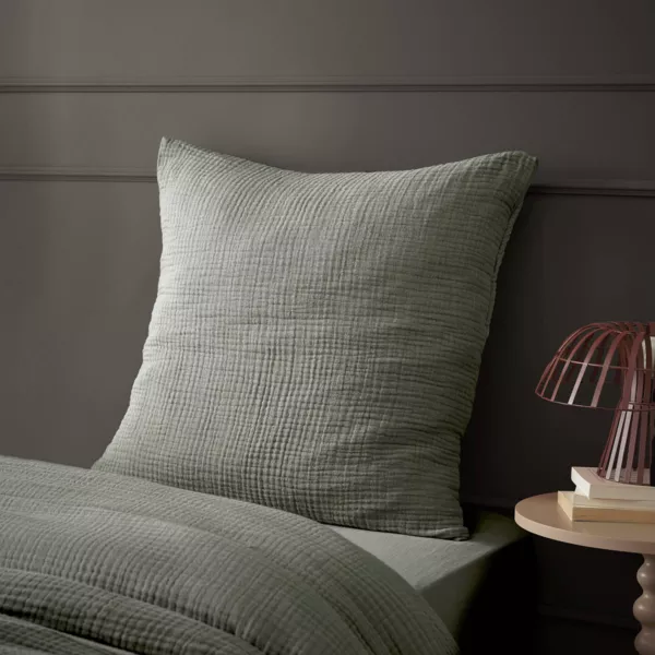 Federa quadrupla garza di cotone (60 x 60 cm) Victoria x Ga�a Verde rosmarino