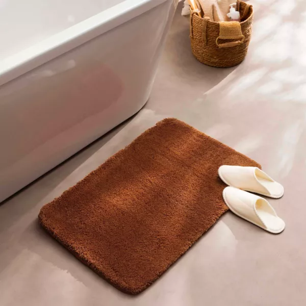 Tapis de bain microfibre (50 x 80 cm) Ma�l Terracotta