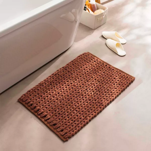 Tapis de bain en coton (50 x 80 cm) Ariel Terracotta