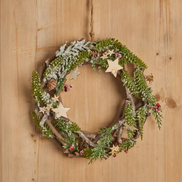 Corona de Navidad decorada Greywood