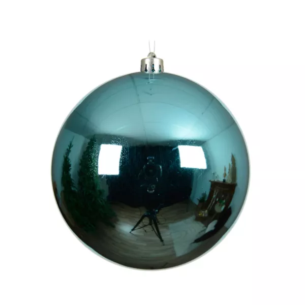 Boule de No�l (D200 mm) Alpine Bleu p�tillant