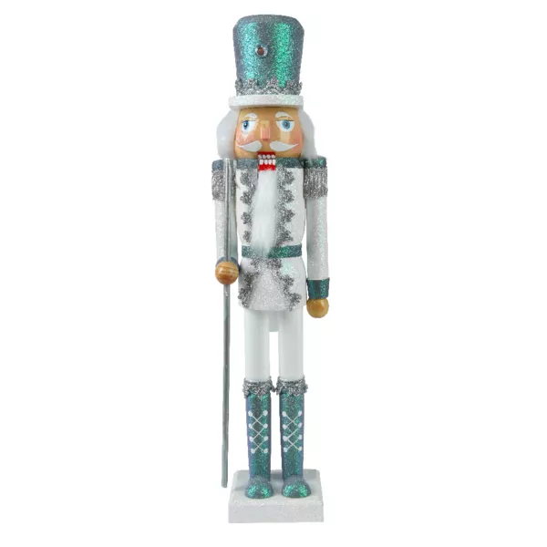 Soldat Casse-noisette en bois (H51 cm) No� paillet� Bleu glac�