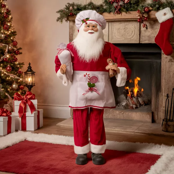 Babbo Natale tradizionale (H120 cm) Gautier il cuoco