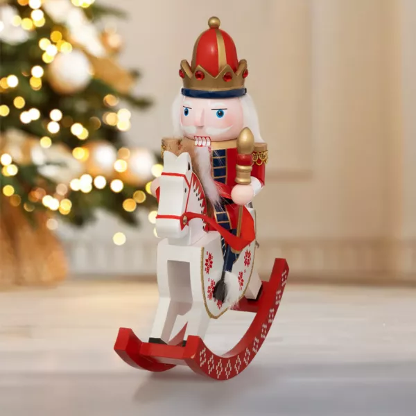 Soldado de madera en su caballo Alto 29 cm