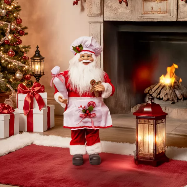 Traditioneller Weihnachtsmann (H60 cm) Gautier der Koch