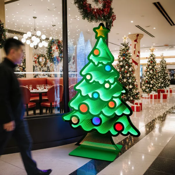 Riesiger Beleuchteter Weihnachtsbaum 942 LED (H180 cm) Infinity Mehrfarbig