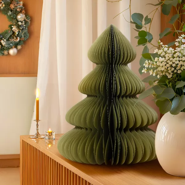 �rbol de papel para colocar (H60 cm) Cierre Magn�tico Verde Pino
