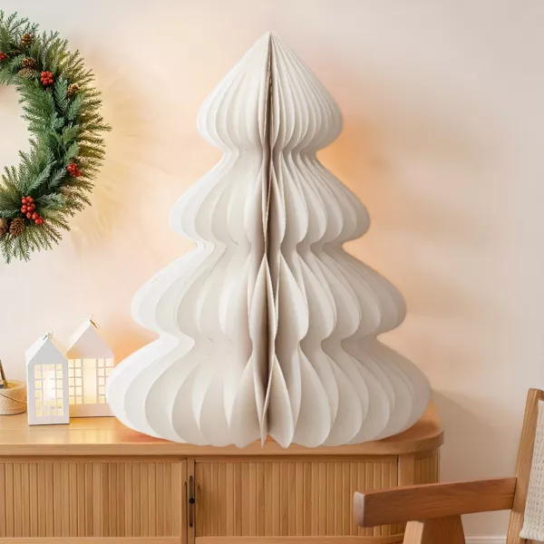 Baum aus Papier zum Aufstellen (H90 cm) Magnetverschluss Wei�