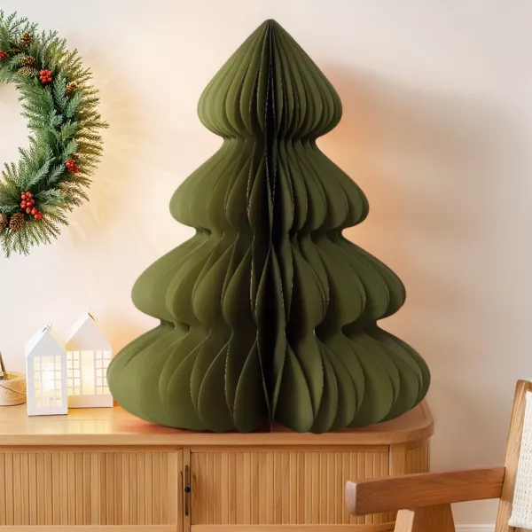 Sapin papier � poser (H90 cm) Fermeture Magn�tique Vert romarin