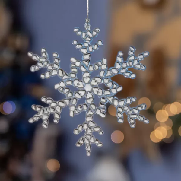 14 Décorations De Noël Flocons De Neige Découpés Boules Givrées The Christmas Workshop