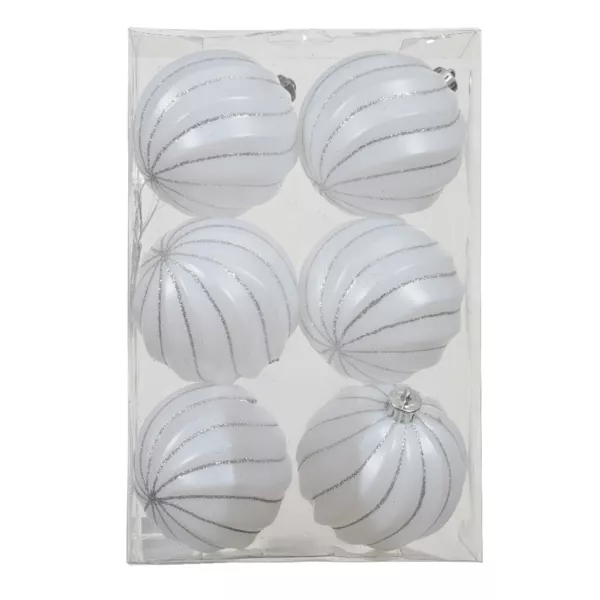 Set von 6 Weihnachtskugeln (D80 mm) Glam Chic Wei�