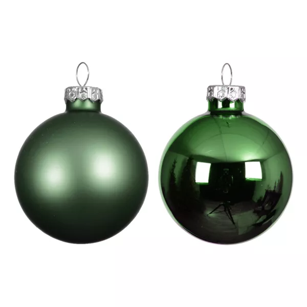 Set von 6 Weihnachtskugeln aus Glas (D80 mm) Boreal Tannengr�n