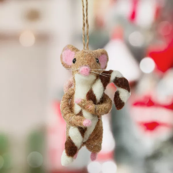 Weihnachtsh�nger aus Wolle (H9 cm) Mimolette Natur