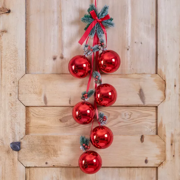 Decorazione da appendere di Natale decorazione (H22 cm) Sfere Lusso Rosso