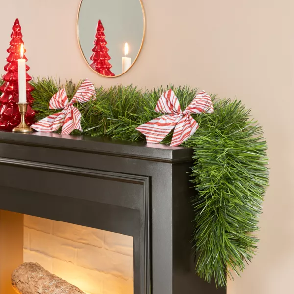 Ghirlanda per albero di Natale (270 cm) Fiocchi Rosso e bianco