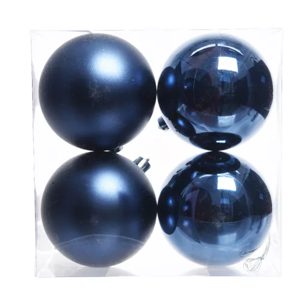 Set van 4 kerstballen (D100 mm) Aravis Nachtblauw