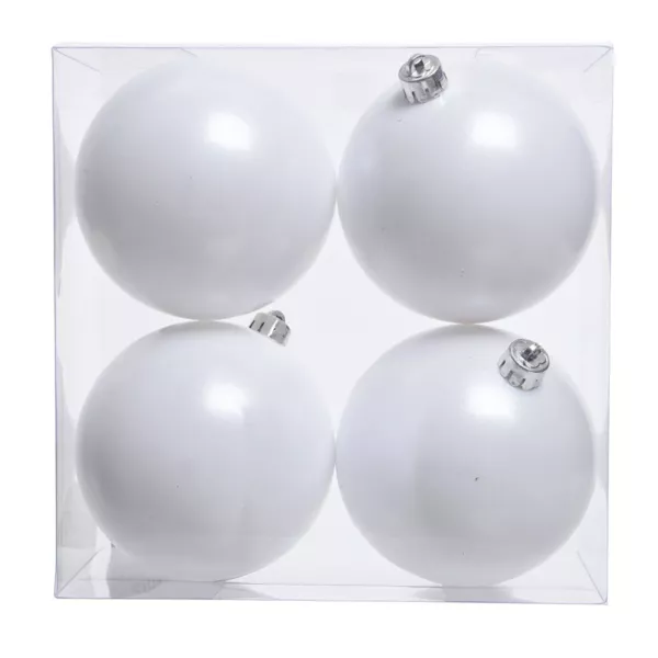 Set van 4 kerstballen (D100 mm) Aravis Wit