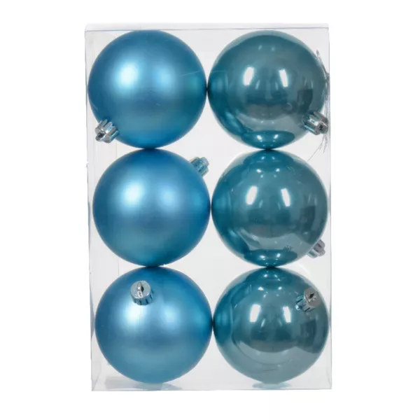 Set von 6 Weihnachtskugeln (D80 mm) Aravis Frostblau