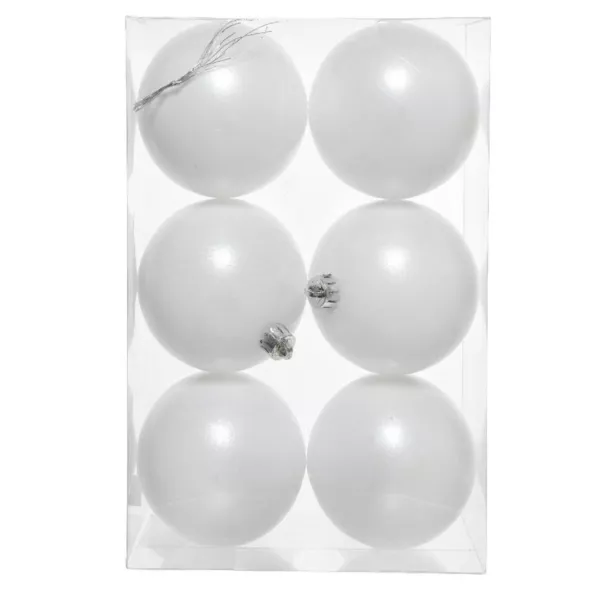 Set di 6 palline di Natale (D80 mm) Aravis Bianco