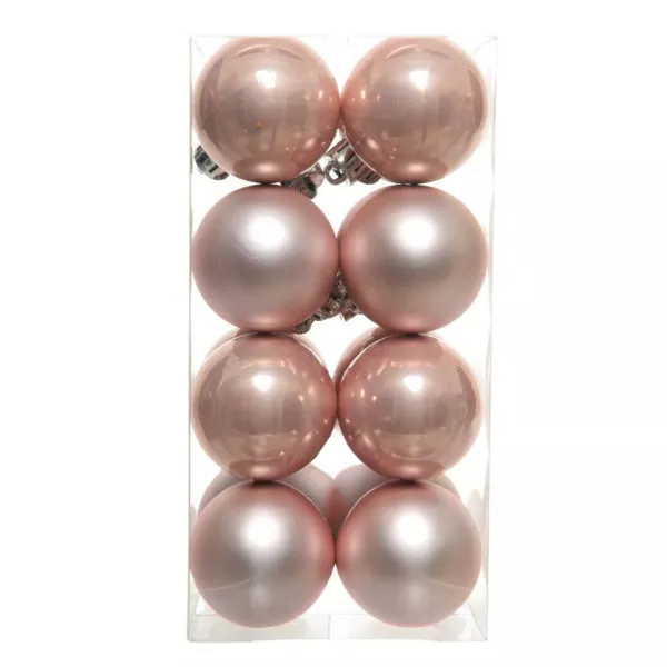 Lot de 16 boules de No�l (D40 mm) Aravis Rose poudr�