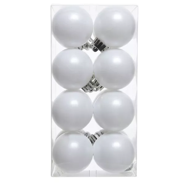 Lot de 16 boules de No�l (D40 mm) Aravis Blanc