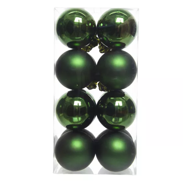 Lot de 16 boules de No�l (D40 mm) Aravis Vert sapin