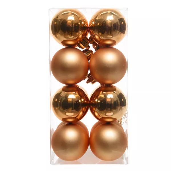 Set von 16 Weihnachtskugeln (D40 mm) Aravis Orange