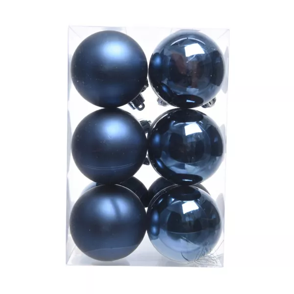 Set van 12 kerstballen (D60 mm) Aravis Nachtblauw