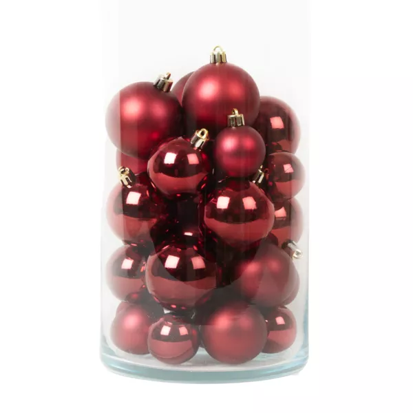 Lot de 30 boules de No�l (D60 mm) Aravis Bordeaux