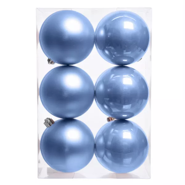 Set von 12 Weihnachtskugeln (D60 mm) Aravis Himmelblau
