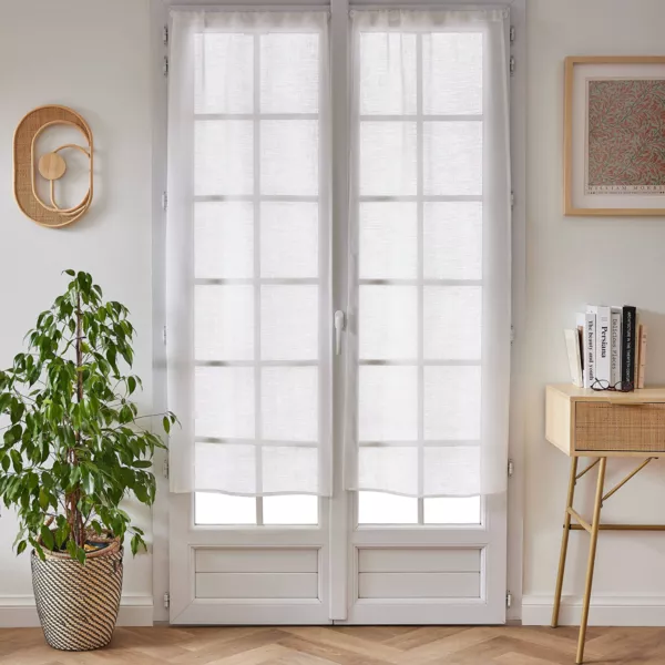 Par de cortinas con trabillas efecto lino (60 x 160 cm) Luca Marfil