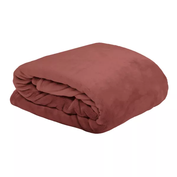 Plaid doux (160 cm) Doudou Rouge marsala