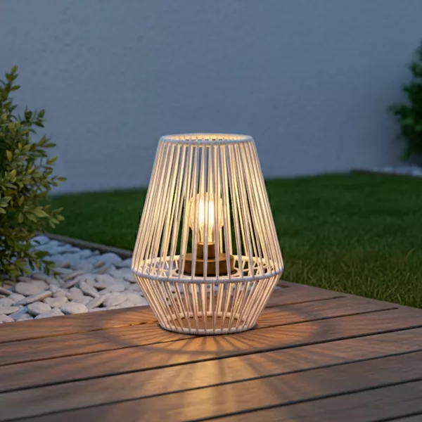 Lampe de jardin solaire 3 lumens (H25 cm) Rimini Blanc