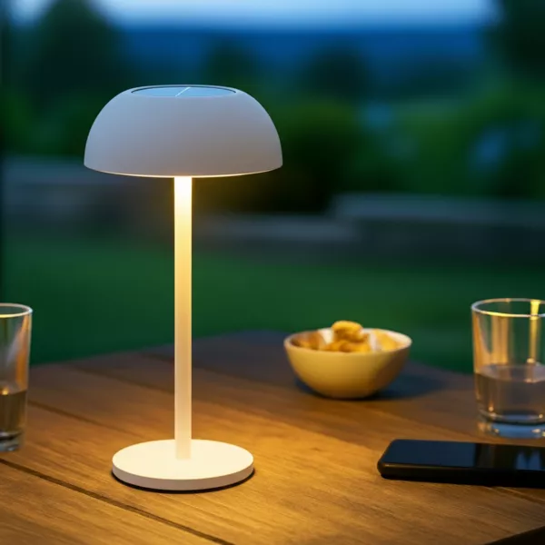 Zonnetafellamp 100 lumen (H33 cm) Malibu Wit