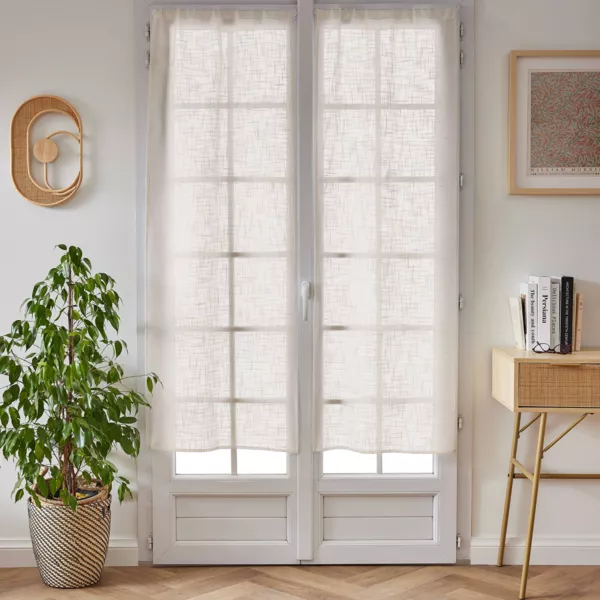 Paar Vorh�nge mit Schlaufen in Leinenoptik (60 x 160 cm) Robin Beige