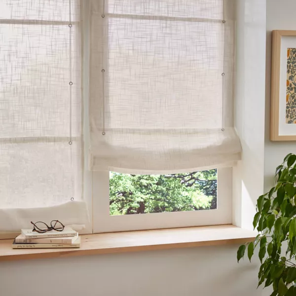 Estor plegable con barra pasante (45 x 180 cm) Robin Beige