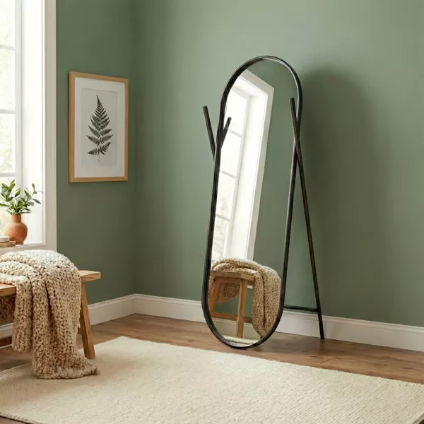 Gran espejo de pie (152 cm) Santa Negro