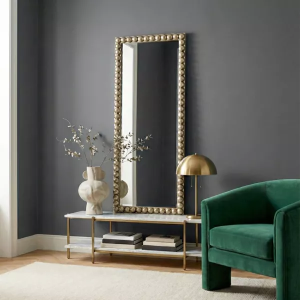 Gran espejo de pared con marco met�lico (150 cm) Milton Oro 